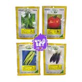 Bursa Tohumculuk 4'Lü Bursa Tohum Seti (Tatlı Kıl Biber-H2274 Domates-Yalova Çarliston Biber-Aydın Patlican) 10 Gr.