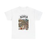 Bursa Türkiye Vintage Seyahat Hatırası Baskılı Beyaz Üniseks Pamuk Tişört - 2Xlarge