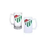 Bursaspor Kulplu Bira Bardağı Buzlu veya Şeffaf Seçenekli 046