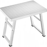 Bursev Portatif Plastik Katlanabilir Piknik Masası Beyaz Renk 70x47x56 cm Pratik Kullanım