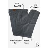 BURSPA Rahat Kesim Klasik Likralı Pamuklu Erkek Baba Füme Keten Pantolon