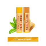 Burt's Bees Beeswax Lip Balm+Burt's Bees 4.25 gr Lip Balm Honey Bal Özlü Dudak Bakım Kremi
