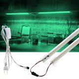 Burul 1 Metre Şeffaf Led Şerit 220V Aydınlatma, Fişli ve Butonlu, Eklenebilir, Çubuk Bar Led, Mutfak Tezgah Led Işık, Dolap ve Masa Ledleri, TV Arkası Led, Yüksek Lümen, 2/3/4/5/6 Adet Set (4, Yeşil)