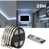 Burul 25m Beyaz Işık Gizli Işık Bandı Seti - Tavan, Tv Ünitesi, Mobilya, Salon Oda Ambiyans Aydınlatma - 25 m