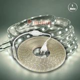 Burul 5 Metre Beyaz Hortum Şerit LED Dış Ortam Aydınlatma 220V Fişli