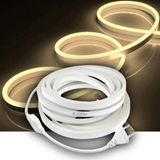 Burul 5 Metre Gün Işığı Neon Şerit LED Fişli 220V Esnek Dış Mekan, Bahçe, Açık Alan Dekoratif Aydınlatma