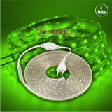 Burul 5 Metre Yeşil Hortum Şerit LED Dış Ortam Aydınlatma 220V Fişli