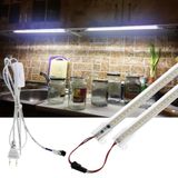 Burul 50 Cm Şeffaf Led Şerit 220V Aydınlatma, Fişli ve Butonlu, Eklenebilir, Çubuk Bar Led, Mutfak Tezgah Led Işık, Dolap ve Masa Ledleri, TV Arkası Led, Yüksek Lümen, 2/3/4/5/6 Adet Set (2, Mavi)
