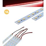 Burul Alüminyum Çubuk Bar LED Kırmızı Işık 100 cm 12V 5 Adet