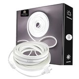 Burul Neon Led Işık Esnek Şerit Led Aydınlatma 220v Fişli, Dekoratif Işıklandırma, İç Mekan ve Dış Mekan, Metre ve Renk Seçenekli, 8x16 mm, Metrede 120 Adet Ledli (Beyaz, 30 Metre)