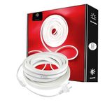 Burul Neon Led Işık Esnek Şerit Led Aydınlatma 220v Fişli, Dekoratif Işıklandırma, İç Mekan ve Dış Mekan, Metre ve Renk Seçenekli, 8x16 mm, Metrede 120 Adet Ledli (Kırmızı, 10 Metre)