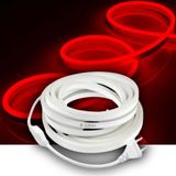 Burul Neon Led Işık Esnek Şerit Led Aydınlatma 220v Fişli, Dekoratif Işıklandırma, İç Mekan ve Dış Mekan, Metre ve Renk Seçenekli, 8x16 mm, Metrede 120 Adet Ledli (Kırmızı, 15 Metre)
