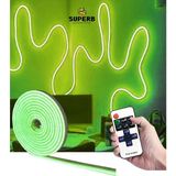 Burul Neon Led Işık Yeşil Kumandalı Dimmer Şerit Led Seti 5 Metre