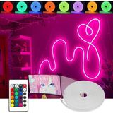 Burul RGB Neon Led Şerit 16 Renk Kumandalı - 2,5 m - Çok Renkli