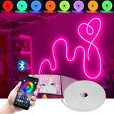 Burul RGB Neon Led Şerit Bluetooth Kontrol 256 Renk - 2,5 m - Çok Renkli