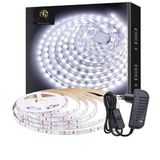 Burul Sb-6501 Şerit Led Işık Aydınlatma Seti Aç/kapa Butonlu, Adaptörlü, Mutfak Tezgah, Çalışma Masası, Dolap ve Raf Işıklandırma, Dekoratif Aydınlatma (Beyaz, 250 Cm)
