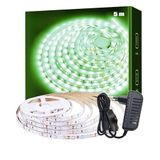 Burul Sb-6501 Şerit Led Işık Aydınlatma Seti Aç/kapa Butonlu, Adaptörlü, Mutfak Tezgah, Çalışma Masası, Dolap ve Raf Işıklandırma, Dekoratif Aydınlatma (Yeşil, 500 Cm)