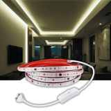 Burul Sb-6508 LED Şerit, Beyaz ve Gün Işığı Şerit Led Işık 120 Led, Silikonlu 10 Cm Kesilebilir, Aç Kapat Butonlu Fişli, Tak Çalıştır Gizli Tavan Işık Bandı Mutfak Tezgah (Beyaz, 40 Metre)