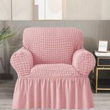 Bürümcük Koltuk Örtüsü ,berjer Kılıfı, Tek Kişilik, Etekli, Lastikli, Esnek, Yıkanabilir - 80 x 120 cm - Pembe