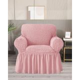 Bürümcük Koltuk Örtüsü ,berjer Kılıfı, Tek Kişilik, Etekli Pembe Pembe