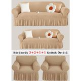 Bürümcük Koltuk Örtüsü, Kanepe, Çekyat Örtüsü, Koltuk Kılıfı 3 2 1 1 Takım - 180 x 230 cm - Bej