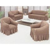 Bürümcük Koltuk Örtüsü, Kanepe, Çekyat Örtüsü, Koltuk Kılıfı 3 2 1 1 Takım - 180 x 230 cm - Kum