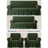 Bürümcük Koltuk Örtüsü, Kanepe, Çekyat Örtüsü, Koltuk Kılıfı 3 2 1 1 Takım - 180 x 230 cm - Yeşil