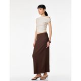 Bürümcük Kumaş Dokulu Slim Fit Midi Kalem Etek