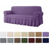 Bürümcük Lastikli Kanepe Örtüsü Likralı Koltuk Örtüsü Tek 3lü - 180 x 230 cm - Lila