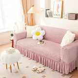 Bürümcük Lastikli Kanepe Örtüsü Likralı Koltuk Örtüsü Tek 3lü - 180 x 230 cm - Pembe