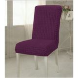 Bürümcük Pamuklu Eteksiz Lastikli Sandalye Örtüsü (6'lı) - 35 x 55 cm - Mürdüm