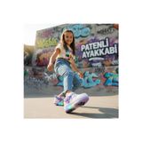 Buruni Çocuk Işıklı Paten Ayakkabı -Tekerli Led'Li Spor Ayakkabı - Kız Çocuk/Erkek Çocuk Patenli Cırtlı Ayakkabı