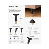 Büş Büş Aksesuar Mobilya Ayağı, 16 Cm, Plastik Ayak, Dolap, Tv Ünitesi, Puf, Berjer Ayağı, 4 ADET GÖNDERİM MİSLİNE MİSLİNE00352