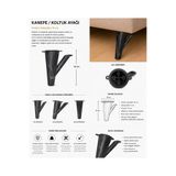 Büş Büş Aksesuar Mobilya Ayağı, 16 Cm, Plastik Ayak, Dolap, Tv Ünitesi,Dal Görünümlü Mobilya Ayağı, 4 ADET GÖNDERİM dal.ayak.