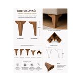 Büş Büş Aksesuar Mobilya Ayağı, 18 Cm, Plastik Ayak, Dolap, Tv Ünitesi, Puf, Berjer Ayağı, 4 ADET GÖNDERİM Sandal Model 18.cm.sandal