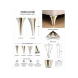 Büş Büş Aksesuar Mobilya Ayağı, 19 Cm, Plastik Ayak, Misline, Dolap, Tv Ünitesi, Puf, Berjer Ayağı, 4 ADET GÖNDERİM mis.beyaz.sarı0038