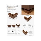 Büş Büş Aksesuar Mobilya Ayağı, 6x12 Cm, Plastik Ayak, Dolap, Tv Ünitesi, Puf, Baza Ayağı, 4 ADET GÖNDERİM