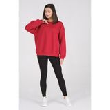Busa Giyim Basic Oversize Termal Sweatshirt Kırmızı - Standart