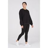 Busa Giyim Basic Oversize Termal Sweatshirt Siyah - Standart - Antrasit