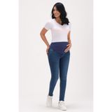 BUSA Hamile Esnek Karın Bantlı Beli Ayarlanabilir Skinny Kot Pantolon MAVİ