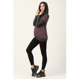 Busa Mor Kapüşonlu Hamile Sweatshirt