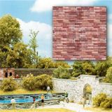 Busch 1:87 Ölçek Zemin Duvar Kaplama Karton Kırmızı Tuğla 210x148 mm N:7425 Maket