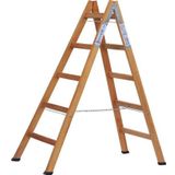 Buse 5 Basamaklı A Tipi Katlanır Gürgen Ahşap Merdiven 170Cm