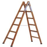 Buse 6 Basamaklı A Tipi Katlanır Gürgen Ahşap Merdiven 200Cm