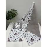 Buse Baby Home Harry Potter Temalı Poplin Kumaş ve Ponponlu Alt Açma , Yastık ve Battaniye 3'lü Set - Kahverengi - 100 x 100