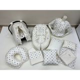 Buse Baby Home Krem Çok Amaçlı Babynest , Puset Örtüsü ve Minderi , Alt Açma ve Battaniye, Nevresim Takımı 15'li Set