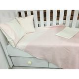 Buse Baby Home Pembe , Çocuk Çok Amaçlı Poplin ,pikeli ve Ponponsuz Nevresim Takımı 6'lı Set - 100 x 150 cm