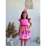 Buse & Eylül Bebe Barbie Kız Çocuk Elbisesi - Pembe - 5 Yaş