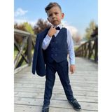 Buse & Eylül Bebe Lacivert Beş Parça Erkek Çocuk Takım Elbise - 10 Yaş