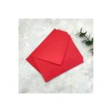 Busedesign 10 Adet Kırmızı Renkli Zarf (13X18cm) Kartpostal Mektup Davetiye Zarfı